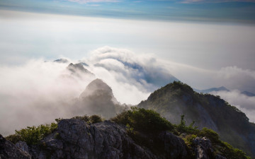 운해걸린 가야산