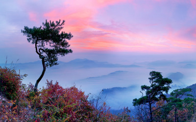 국사봉 정상에 가을