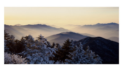 지리산 반야봉의 겨울