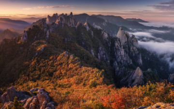 설악산 공룡능선 일몰