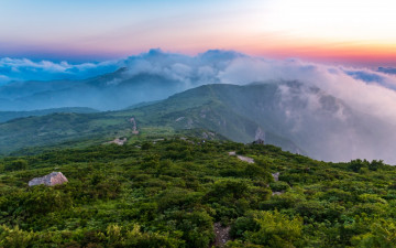 신불평원의 아침