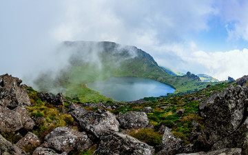 한라산 백록담 풍경