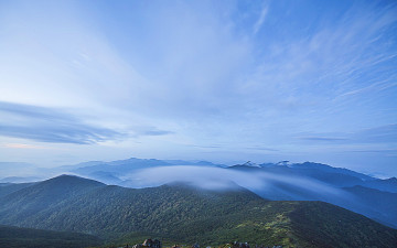 덕유능선의 아침