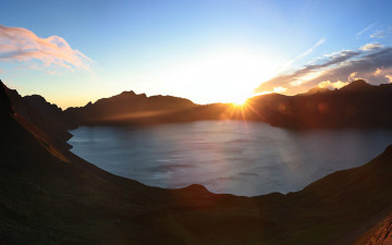 백두산 천지 일출