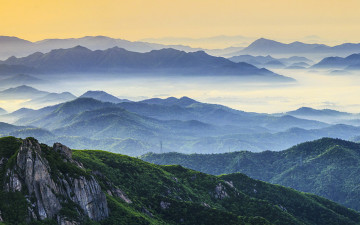 신록과 산그리메