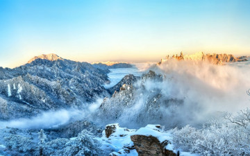 공룡능선의 겨울