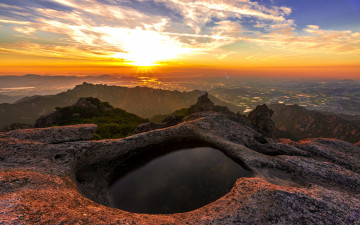 구정봉 일몰 빛