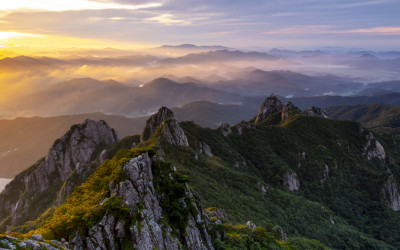 월출산의  아침~~