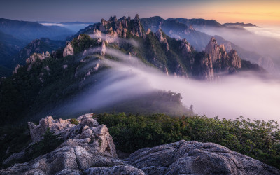 설악산 신선대 일출